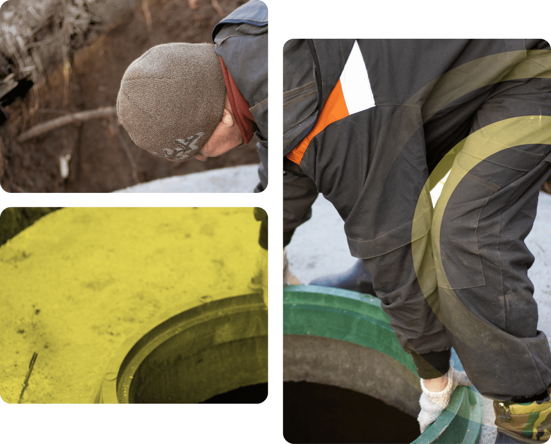 Travailleur APS fosse septique